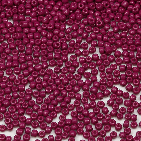 Bala&Fillic Magenta Color 3mm Seed Beads About 3600pcs/100Grams in Bag, 8/0 Glass Craft Beads for Making Bracelet and Necklace (Magenta)...