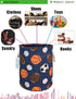 LANGYASHAN Laundry Basket Canvas Collapsible Organizer Storage Basket for Boys Girls Laundry Hamper Toy Bins Gift Baskets Bedroom Clothes Children...