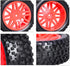 Hobbypark 12mm Hex RC 1/10 Buggy Wheels and Tires Set Height 3.46''(88mm) for Redcat Shockwave Tornado S30 EPX/PRO ExceedRC EP SunFire HSP Off Roa...