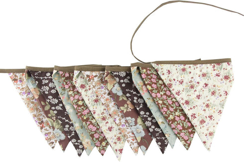 LOVENJOY Brown Floral Collection 100% Cotton Banner for Wedding Baby Shower Party Decoration...