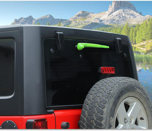 Rear Window Windshield Wiper Arm Blade Decoration Cover Trim for 2007-2018 Jeep Wrangler JK JKU(Green?...