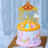 Glitter Circus Happy Birthday Cake Topper - Tent Carnival Themed Cake Decor - Amusement Park Circus Theme Party Supplies Gold...