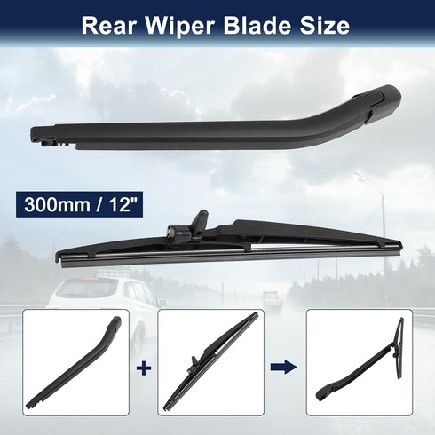 X AUTOHAUX Rear Windshield Wiper Blade Arm Set for Toyota 4runner 2003-2009...