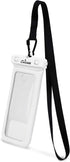 CaliCase Universal Waterproof Floating Phone Pouch - IPX8 Waterproof Floating Phone Case with Lanyard for iPhone X-15/ S20-S24/ Pixel 4-8 - White...