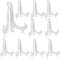 BANBERRY DESIGNS Plate Display Easels - Home Decoration - Pack of 10 - Clear 5 Inch Plate Holder Stands...