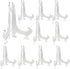 BANBERRY DESIGNS Plate Display Easels - Home Decoration - Pack of 10 - Clear 5 Inch Plate Holder Stands...