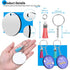 Sublimation Blanks Keychains Products, 80 PCS Keychains Tag Bulk with 2 Inch Heat Transfer Double-Side Round Coasters Blanks, Key Chains, Tassels,...