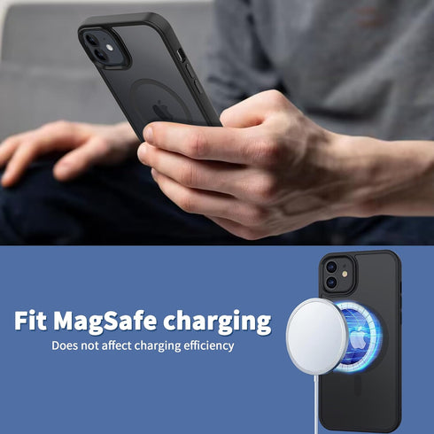 CACOE Magnetic Case for iPhone 12 & iPhone 12 Pro 2020 6.1 inch-Compatible with MagSafe & Magnetic Car Phone Mount,Anti-Fingerprint TPU Thin Phone...