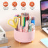 Desk Pencil Pen Holder, 5 Slots 360°Degree Rotating Pencil Pen Organizers for Desk, Desktop Storage Stationery Supplies Organizer, Cute Pencil Cup...