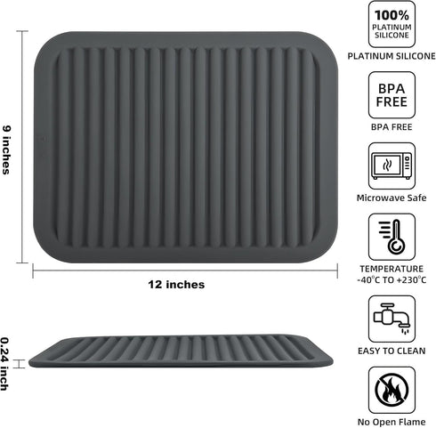 Silicone Trivets for Hot Dishes, Pots and Pans, Hot Pads for Kitchen Counter, Heat Resistant Trivets for Quartz Countertops, Hot Pads, Silicone Po...