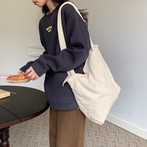 WantGor Women Corduroy Tote Bag, Large Shoulder Hobo Bags Casual Handbags Big Capacity Shopping Work Bag...