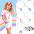 FLYINGSEEDS Unicorn Jewelry Making Kit, 5 Rubber Necklaces and Charms with 100 Big Holes Beads Toy Set, Beading Arts and Crafts, Ideal Gifts for G...