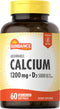 Calcium 1200mg with Vitamin D3 | 60 Absorbable Softgels | Non-GMO and Gluten Free Supplement | by Sundance...