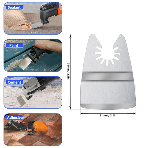 14pcs Oscillating Scraper Blades 2 Inch, Universal Oscillating Tool Multitool Rigid Scraper Blades for Carpet Tile Adhesives...