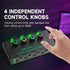 4 Channels Headphone Amplifier with 1/4" and 1/8" TRS Jack Input for Dj Mixer Headphone Mixer Amps Headphone Splitter with Separate Volume Control...