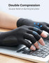 FREETOO Copper Arthritis Gloves for Carpal Tunnel Pain Relief, Strengthen Gloves to Alleviate Hand Pains,Swelling, Fingerless Computer Typing Glov...