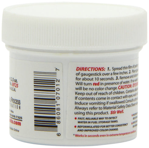 Gasoila Water Finding Paste - Fuel Water Detection Gasoline, Diesel, Kerosene, Petroleum | 2.5 oz Jar | Quick Color Change | Reliable & Easy to Us...
