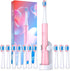 Electric Toothbrush for Adults with Holder and 10 Brush Heads, Rechargeable Toothbrush Electric Fast 2 Hr Charge Last 35 Days, 40000 VPM and 3 Mod...