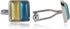 Elegant Blue and Yellow Square Cufflinks with Presentation Box...