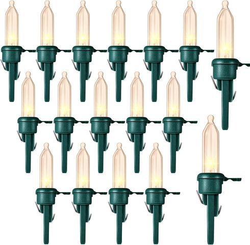 Honoson 60 Pieces Valentines Day Decorations LED Replacement Bulbs Mini Wide Angle LED Light Pink Bulbs for Indoor Outdoor Home Room Party(Green B...