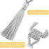 Fenghuangwu Curtain Tiebacks Tassel Tie-Backs, Rope Curtain tie Backs Handmade Curtain Holdbacks Made from Polyester (Silver, 4p)...