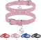 Leather Dog Collar for Puppy Small Medium Dogs, Adjustable Star and Moon Studded Pet Collars with Rust-Proof Metal Buckle and Charms, XS S Dog Col...