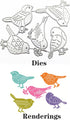 Birds Cutting Dies for Card Making,Embossing Dies Stencil Template Mould for Handmade DIY Scrapbooking Photo Album Paper Card Making Craft Wedding...