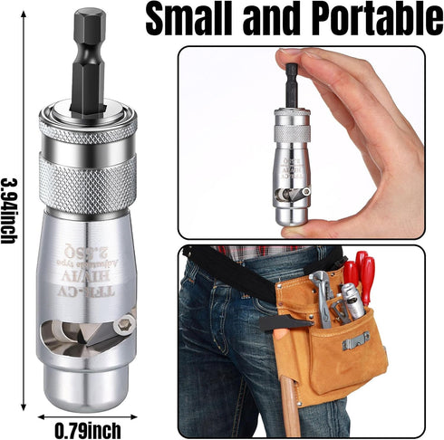 2 Pcs Wire Stripper Aluminum Alloy Twisting Stripping Tool with Wrench Fast Wire Twisting Tool for Drill, Electrical Wire Twister, Power Drill Wir...