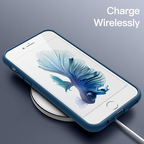 JETech Silicone Case for iPhone 6s/6 4.7 Inch, Silky-Soft Touch Full-Body Protective Case, Shockproof Cover with Microfiber Lining (Blue Cobalt)...