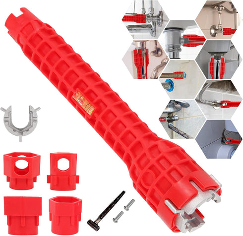 Basin Wrench,14 in 1 Faucet and Sink Installer Multi Tool,Multi-Purpose Plumbing Wrench Faucet Wrench Sink Wrench Plumbers Wrench for Pipe and Tub...