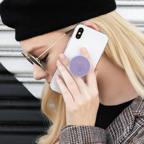 4 Pack Phone Grip,Cell Phone Holder for Smartphone,Finger Expanding Kickstand Stand - Gray Rose Gold Heart Purple Black Pink...