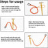 3 Pack Safety Fall Protection Lanyard, Retractable Tool Lanyard Safety Tool Leash with Adjustable Screw Lock Carabiner Clip (18 Lb Working Limit, ...