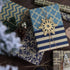 RUSPEPA Reversible Kraft Wrapping Paper Sheet - Navy Geometric Design Kraft Paper - 6 Sheets Packed as 1 roll - 17.5 x 30 inches per Sheet...