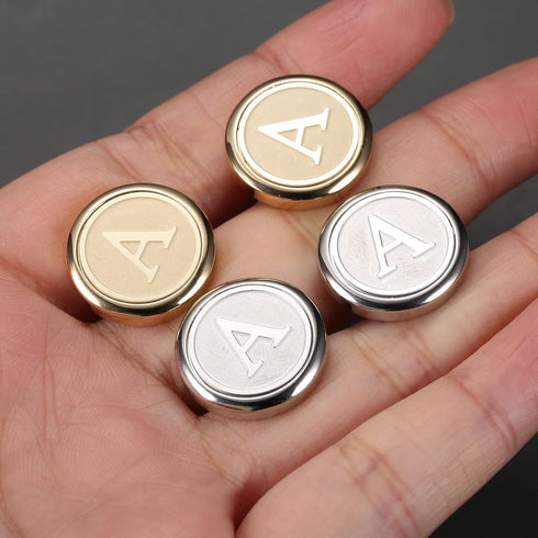 ORAZIO 2 Pairs Cufflinks for Men Stainless Steel Personalized Initial Cufflinks Silver Gold Engraved Cuff Links Alphabet Letter A-Z with Gift Box ...