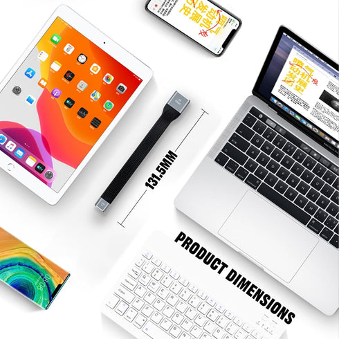 USB C to USB 3.1 Adapter Cable, USB C Female to USB Female Adapter, 10Gbps USB C Female to USB A Female Adapter Soft Flat Short USB C to USB A Ext...