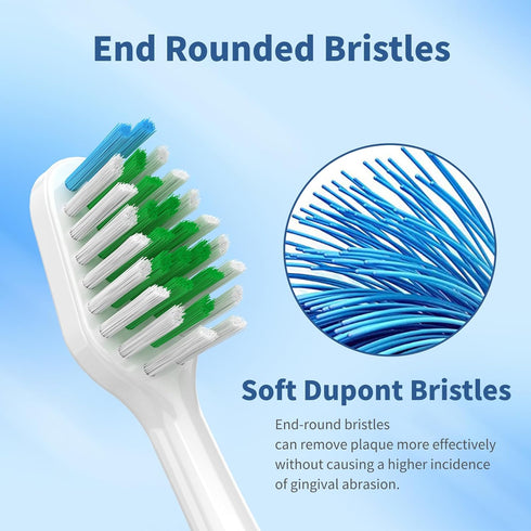 Replacement Toothbrush Heads for AquaSonic Duo Series, 5 White & 5 Black Brush Heads with Covers...