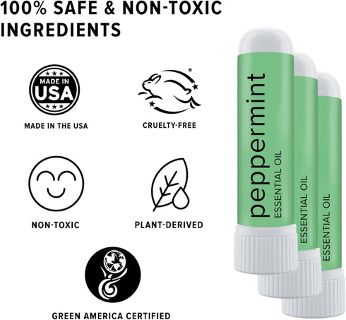 MOXE Peppermint Essential Oil Nasal Inhaler, Therapeutic No-Mess Aromatherapy, Cooling, Refreshing, Invigorating, Uplifts Mood and Positivity, Pur...