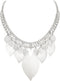 EVER FAITH Bridal Statement Necklace for Women, Choker Collar Chunky Leaf Boho Bib Costume Necklace Jewelry...
