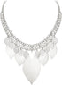 EVER FAITH Bridal Statement Necklace for Women, Choker Collar Chunky Leaf Boho Bib Costume Necklace Jewelry...
