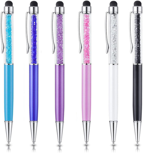 Stylus Pens for Touch Screens, OKRAY 6 Pack Ballpoint Pen with Stylus Tip Black Ink Stylus Pen Compatible with iPad/Tablet, E-Book Reader, iPhone,...