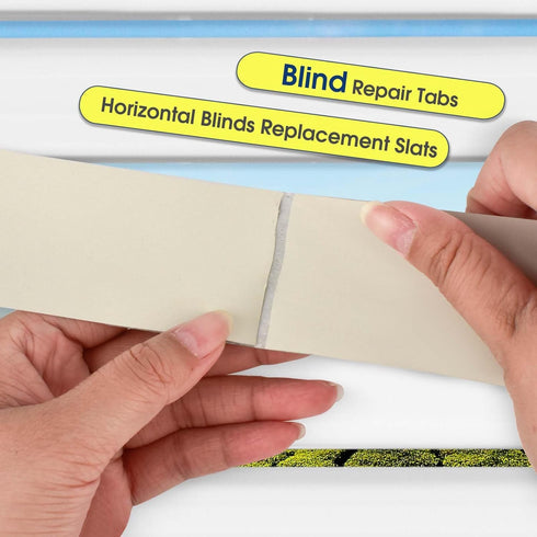 6 Pcs Aluminium Vertical Blind Repair Tabs 1 Inch Width Blue Horizontal Blinds Replacement Slats Self-Adhesive Blinds Replacement Fixers Vertical ...