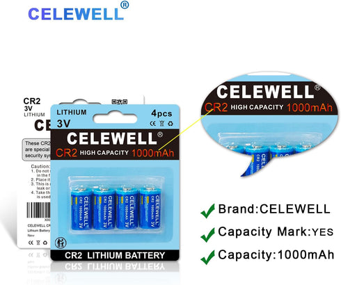 ?10-Year Warranty? 4Pcs CR2 3V 1000mAh Lithium Battery...