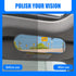 1 PC Car Rear View Mirror with Suction Cup, 8.66In x 2.55In Adjustable HD Vehicle Interior Rear View Mirror Replacement, Universal Wide Angle Auto...