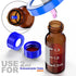 Autosampler Vials Cap,9mm Blue Polypropylene Screw-Thread Caps with PTFE Red/Silicone White Septa by Biomed Scientific...