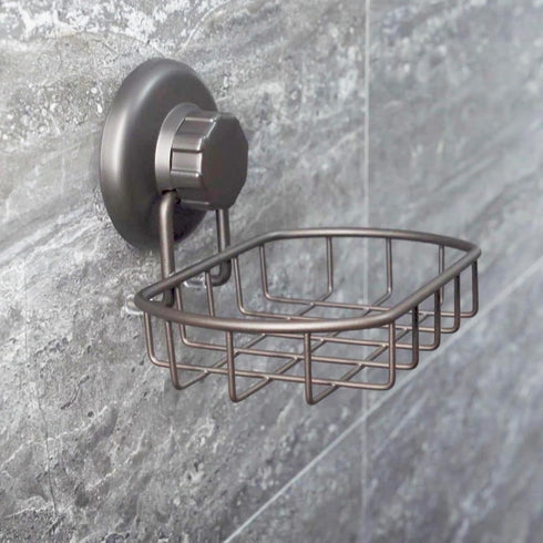 Super Powerful Vacuum Suction Cup Soap Dish - Strong Stainless Steel Sponge Holder for Bathroom & Kitchen (Bronze)...