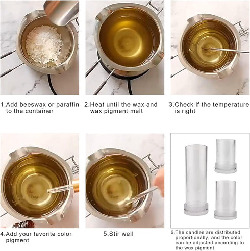 Plastic Candle Molds,2 Sizes Cylinder Candle Molds Pillar Candle Mould with Candle Wick Wooden Wick Holders Cylindrical Mould DIY Candle Making Su...