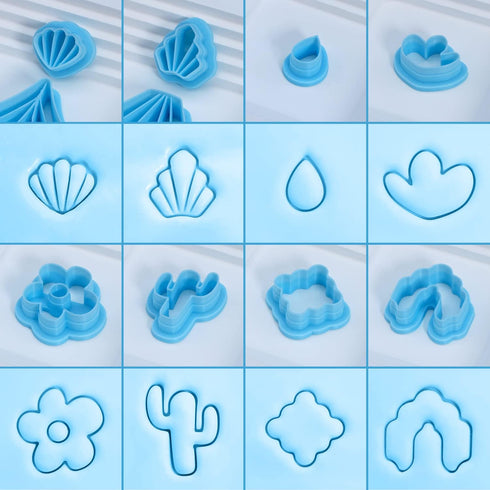 MURMUR Polymer Clay Cutters, Set of 15 Shapes Plastic Clay Cutters for Polymer Clay Jewelry, Clay Earing Cutters for Polymer Clay Jewelry Making...