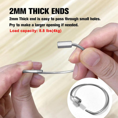 CrocSee 3 Inch Diameter Stainless Steel Threaded Locking Key Rings, Keychain Ring Organizer with Screw Lock, Keyring Holder...
