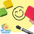 10 Pack Erasers Dry Erase Magnetic, 5 Bright Colors | Colors Match Table Spots and Table Dots | Whiteboard, White Board, Teachers, Classrooms...