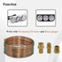 72'' Oil Pressure Gauge Tubing Kit, Set of Copper Tube and Threaded Parts, Universal Fit...